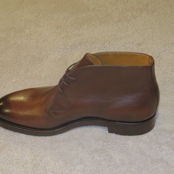 Edward Green Banbury Dark Oak Brown Leather Chukka Boots 8.5 E NWB main image 13